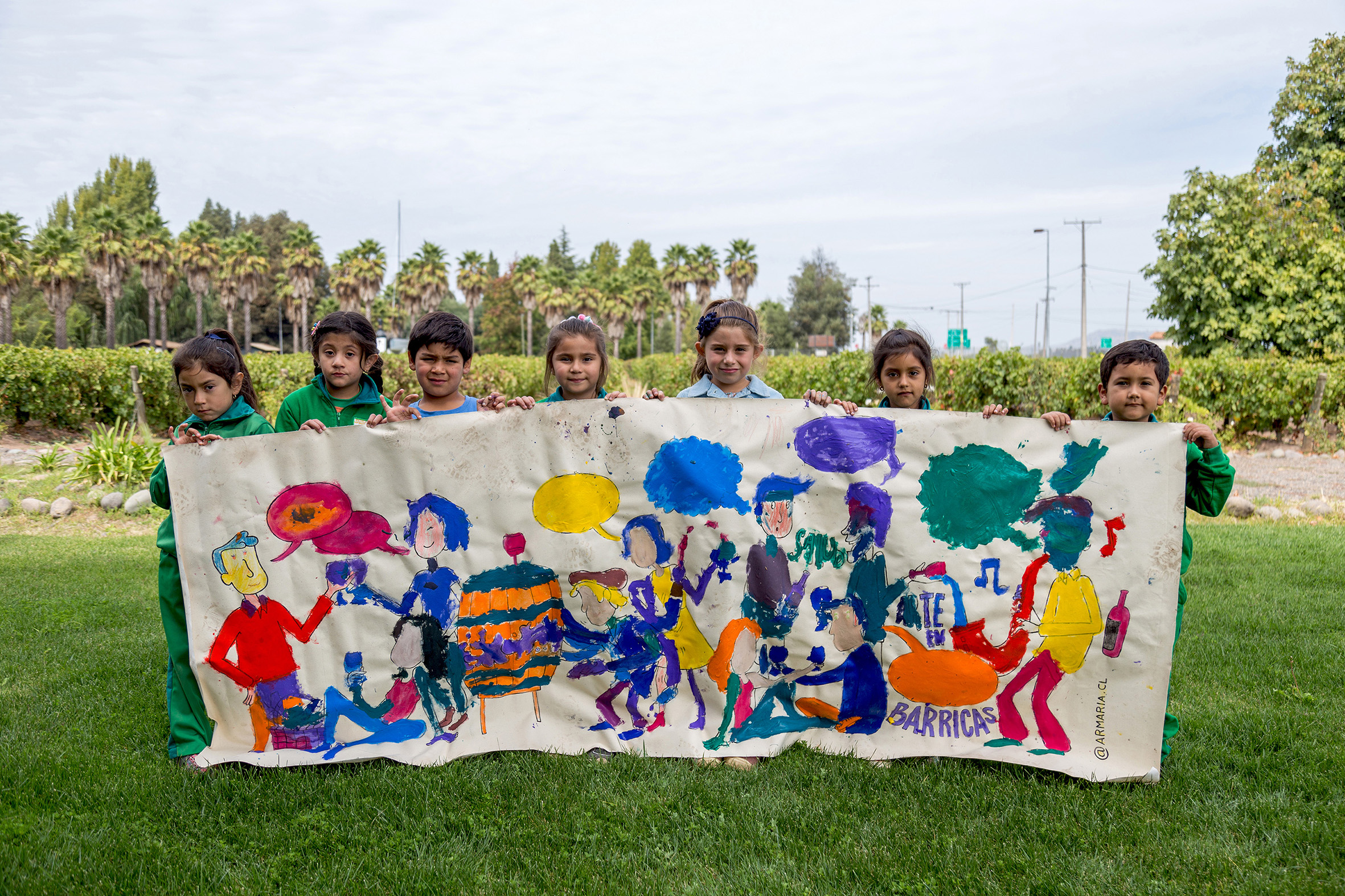 Los niños más pequeños también realizaron sus creaciones artísticas
